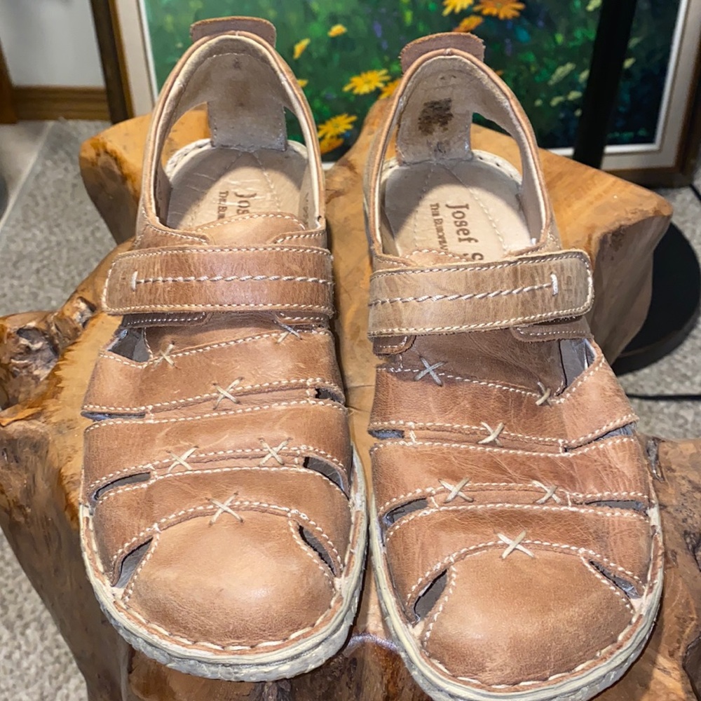 Josef Seibel Rosalie 45 Tan/Saddle Fisherman Shoes Euro Size 37 US Size 7